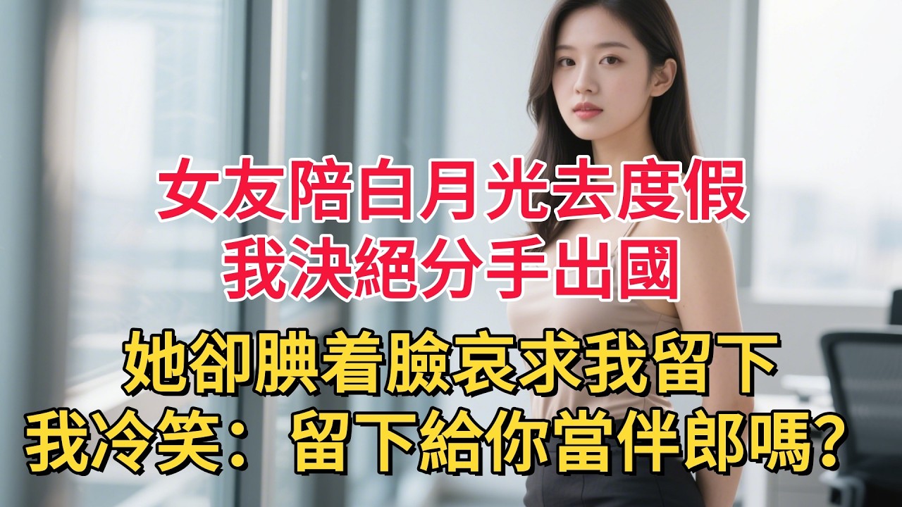 女友陪白月光去度假，我決絕分手出國，她卻腆着臉哀求我留下，我冷笑：留下給你當伴郎嗎？