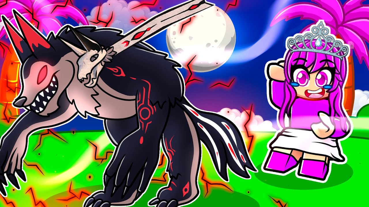 Playing as a PROTECTIVE SHADOW DIREWOLF in Roblox Creatures of Sonaria!