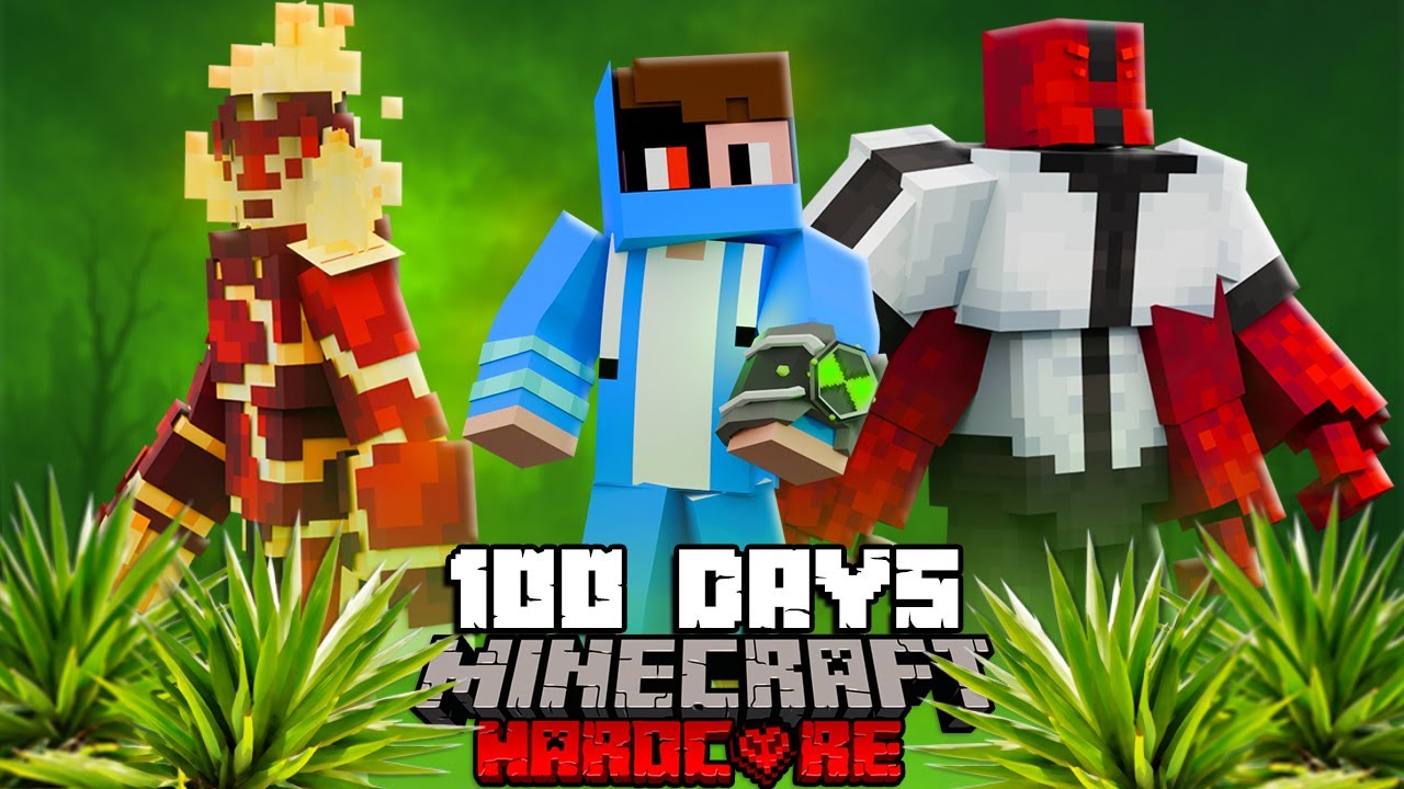 Я выжил 100 дней, играя за Бена 10 в Minecraft Hardcore