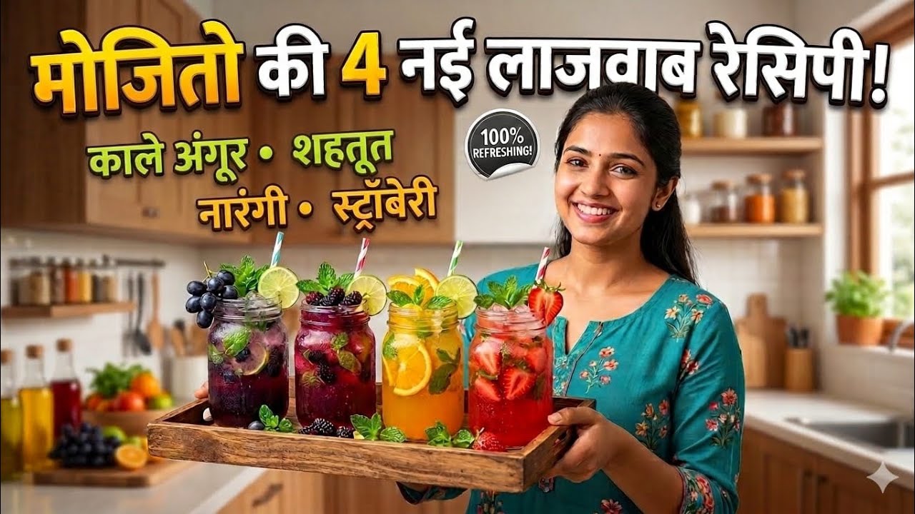 Four types of mojito #Mojitowithsoda #Mojitoathome #Virginmojito #Cocktail #trending 