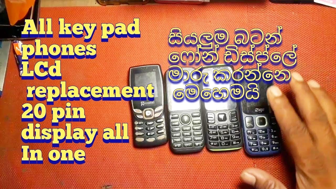 how to repair/replace keypad phones(greentel)display/lcd