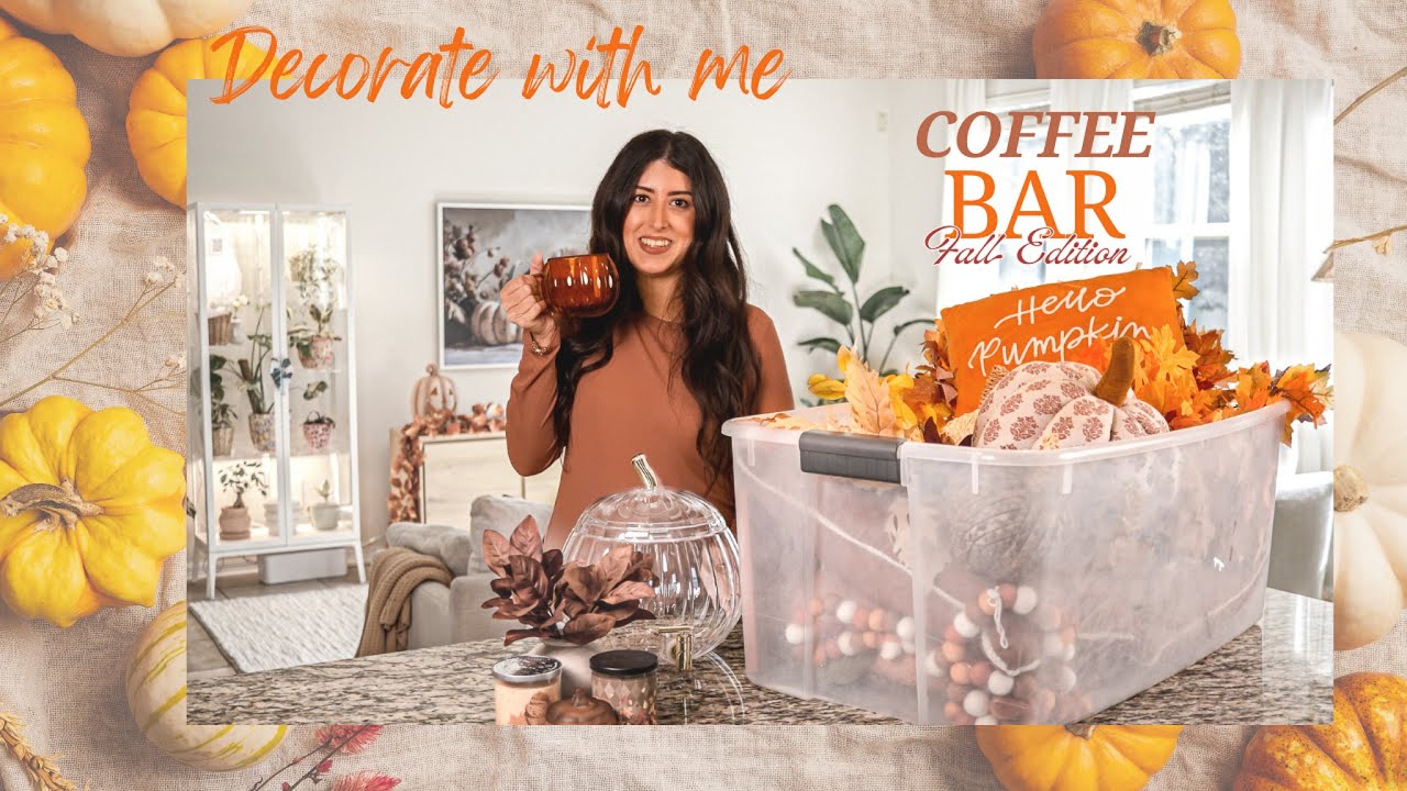 Cozy Fall Coffee Bar Styling Ideas ☕🍁 | Kitchen Decorate With Me