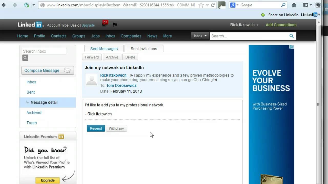 How to withdraw a LinkedIn invitation