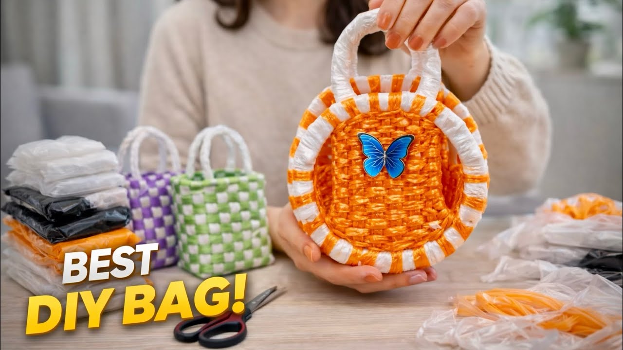 Creative Recycling with Waste Plastic, I Made a Great Bag😍♻️