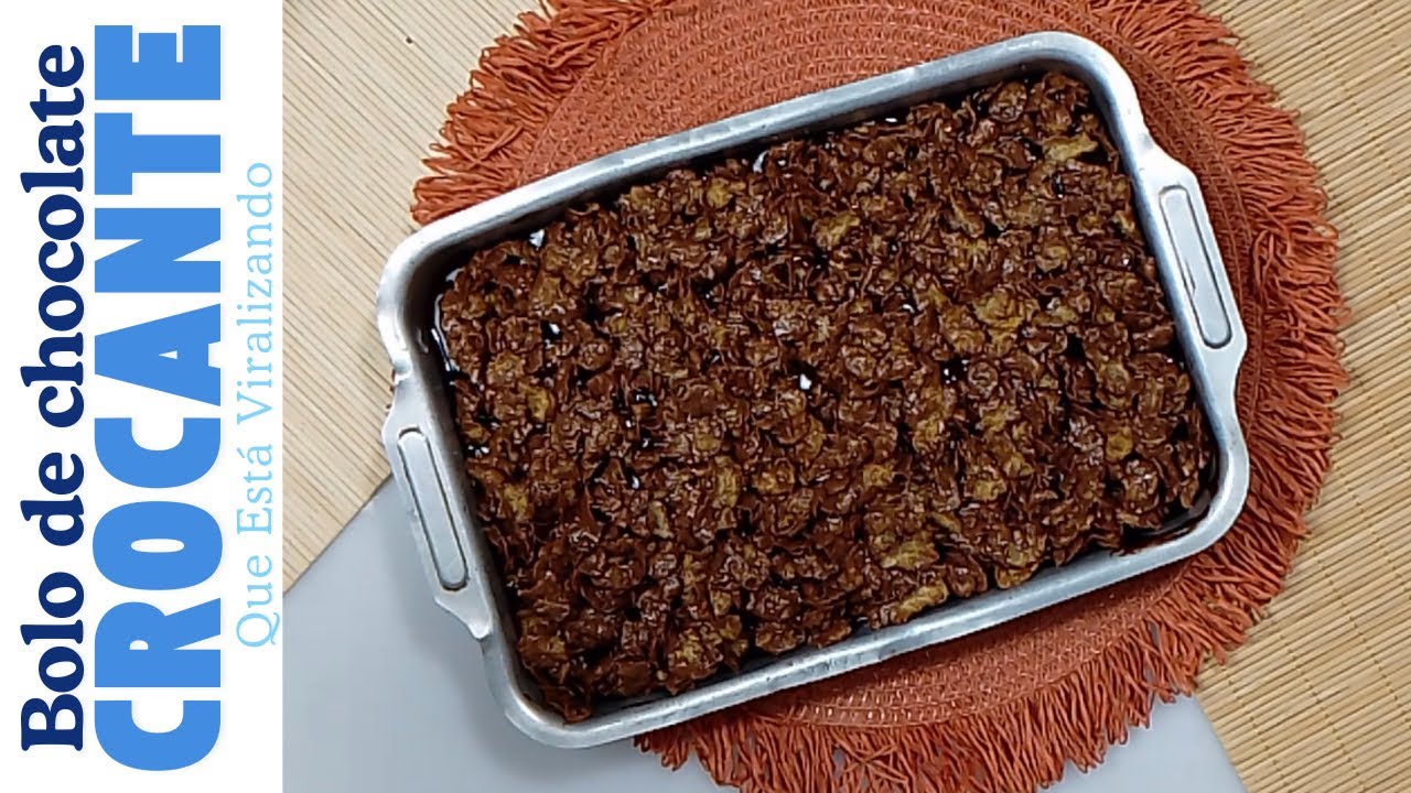 Bolo de Chocolate Crocante 🍫 Que Está Viralizando! Macio, Cremoso e Irresistível