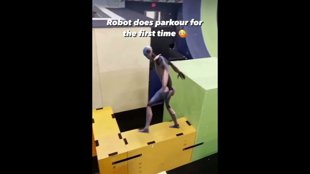 Ai robots doing parkour 😳#explore #viral #parkour #ai #robot #nasa #elonmusk #reels #tiktok