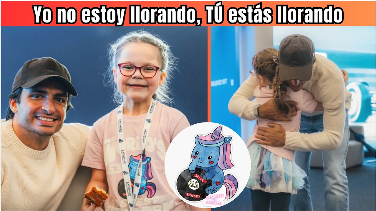 Carlos Sainz conoce a su joven admiradora Thea CREADORA DE SPARKLES !