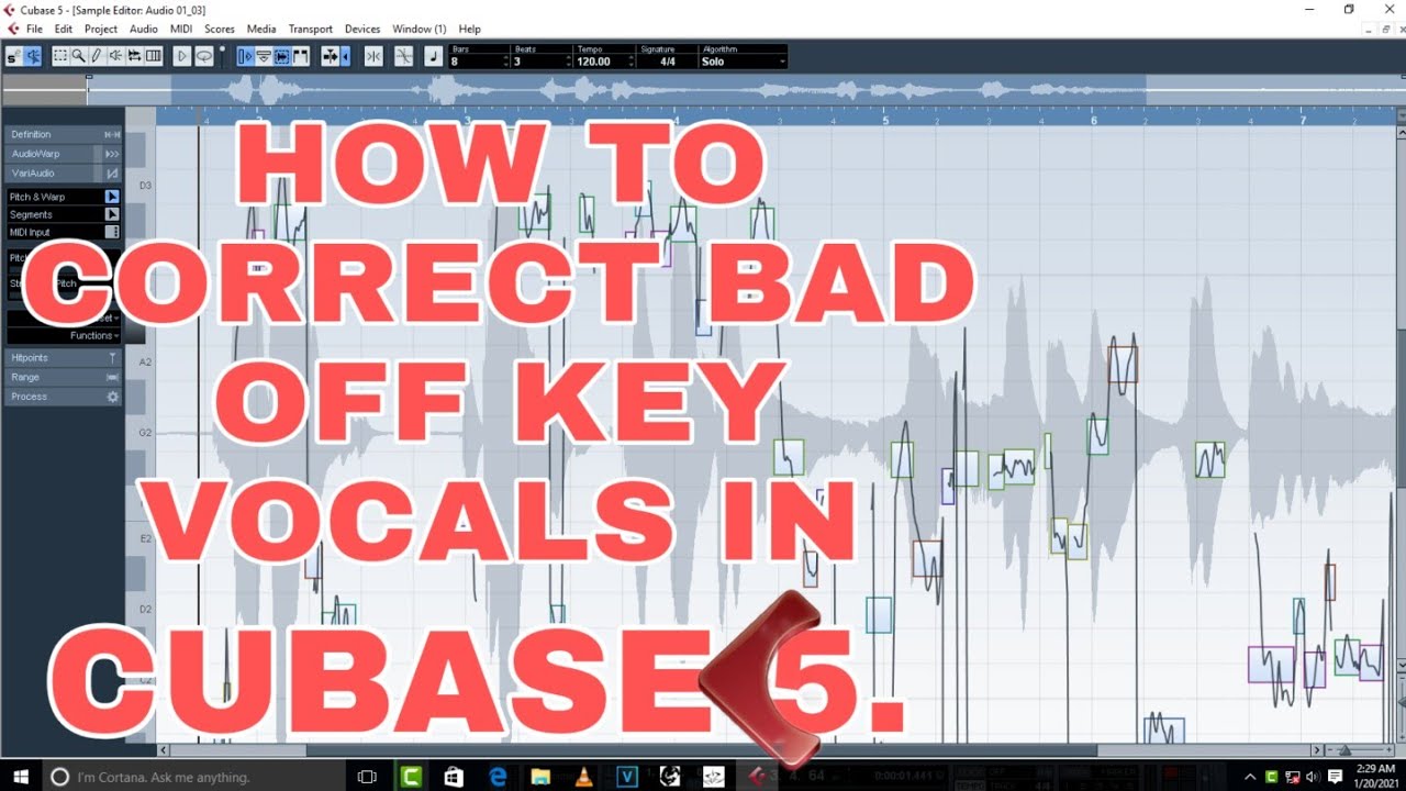 КАК ИСПРАВИТЬ ПЛОХОЙ ФАЛЬБОРИРОВАННЫЙ ВОКАЛ В CUBASE 5. #MixingAndMastering #Cubase5 #PitchCorrec...