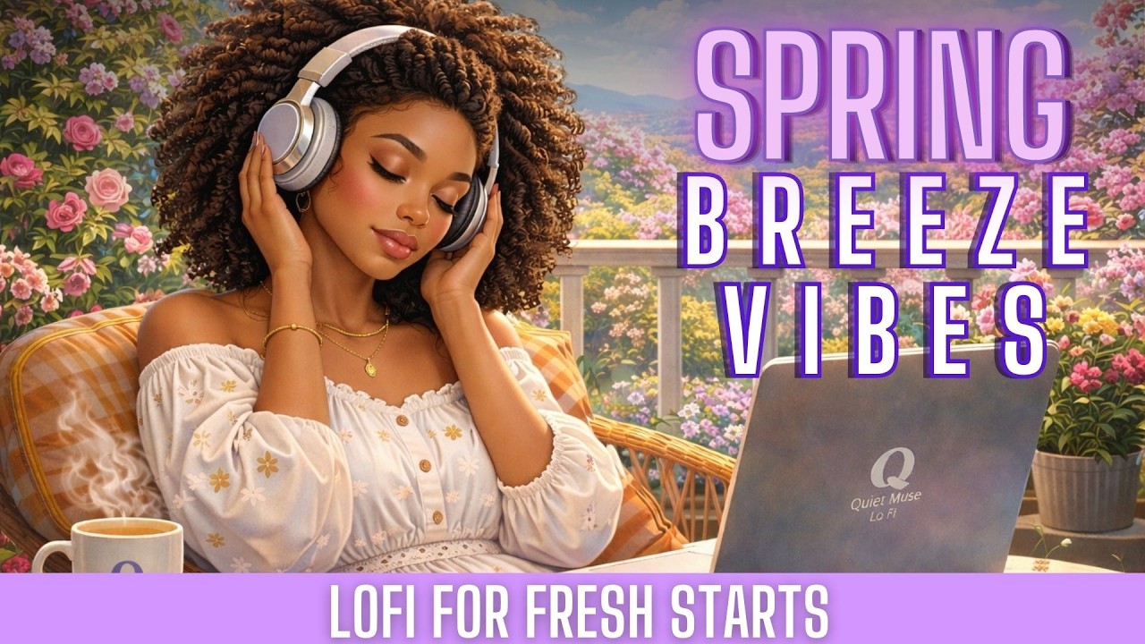 Spring Balcony Lofi 🌸 Chill Hip Hop Beats | Cozy City Morning Vibes for Study & Relax