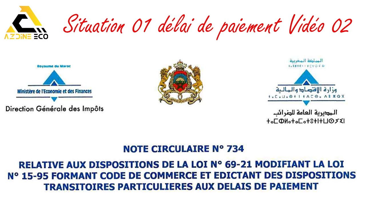 Délai de paiement situation 01 Vidéo 02