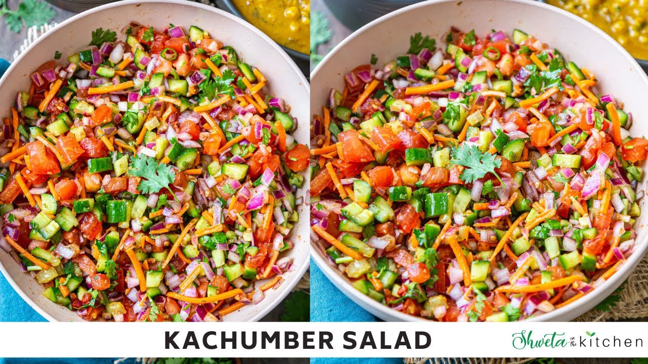 Kachumber Salad | Indian Cucumber Tomato Onion Salad Recipe | Indian Salad