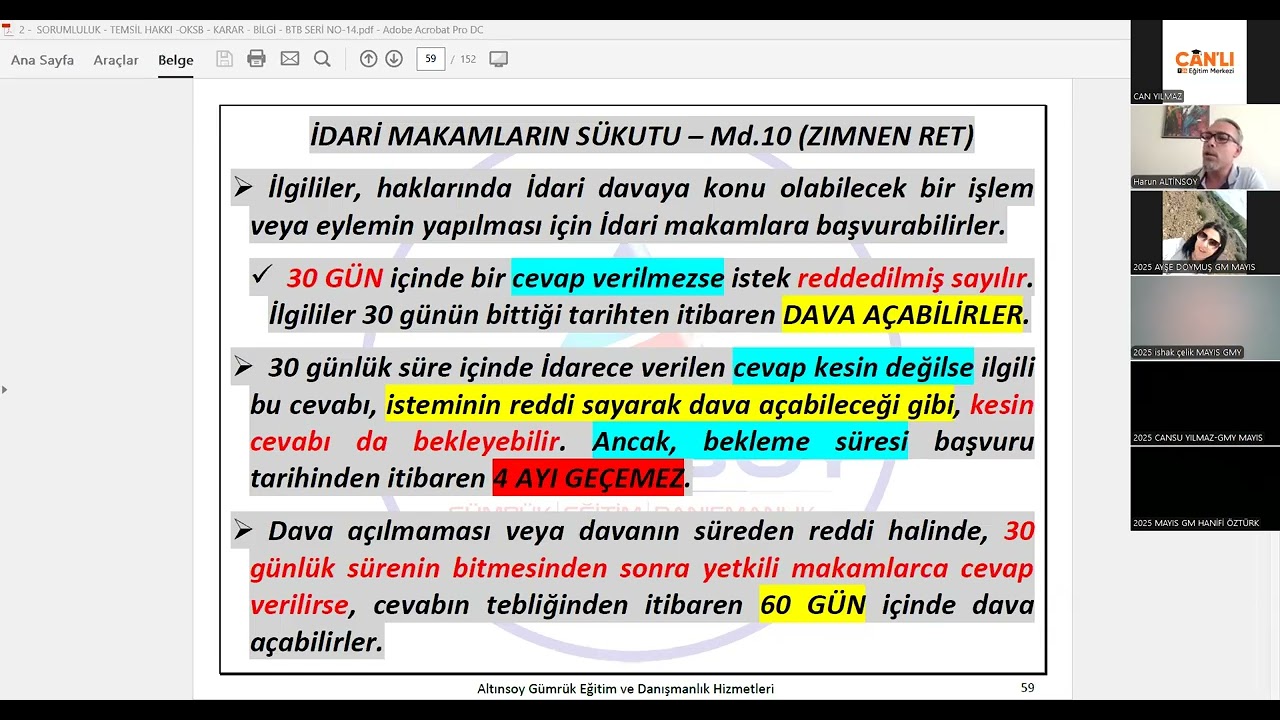 Harun ALTINSOY Anlatımı ile Mevzuat