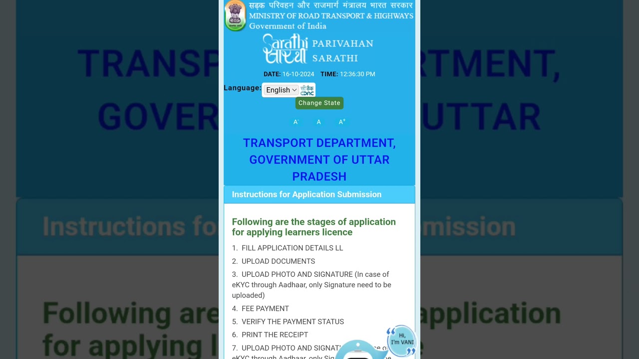 Learning licence apply online| How to apply for learning licence online 2024