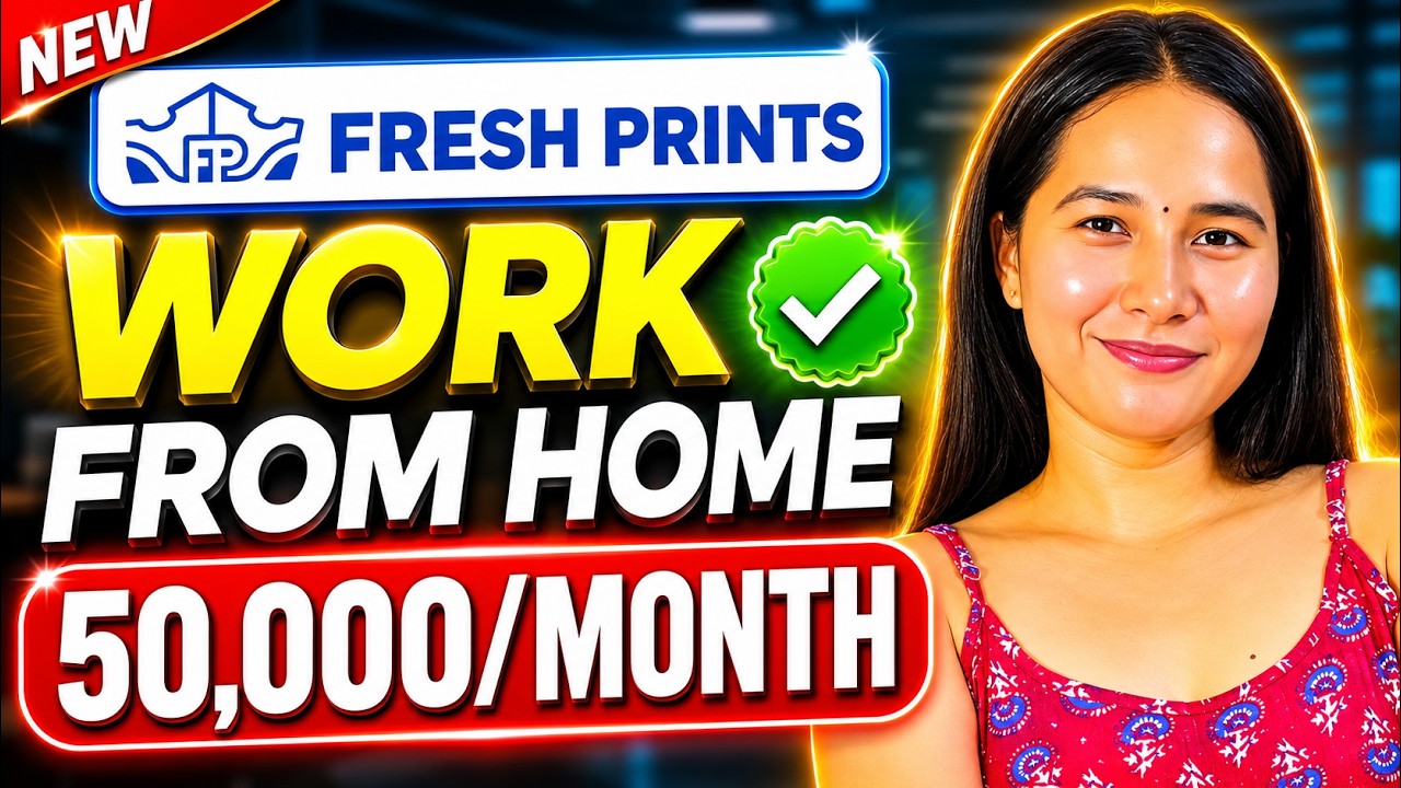 Fresh Prints Work From Home Job 2026 🔥|  Online Jobs At Home | Full Details Explained