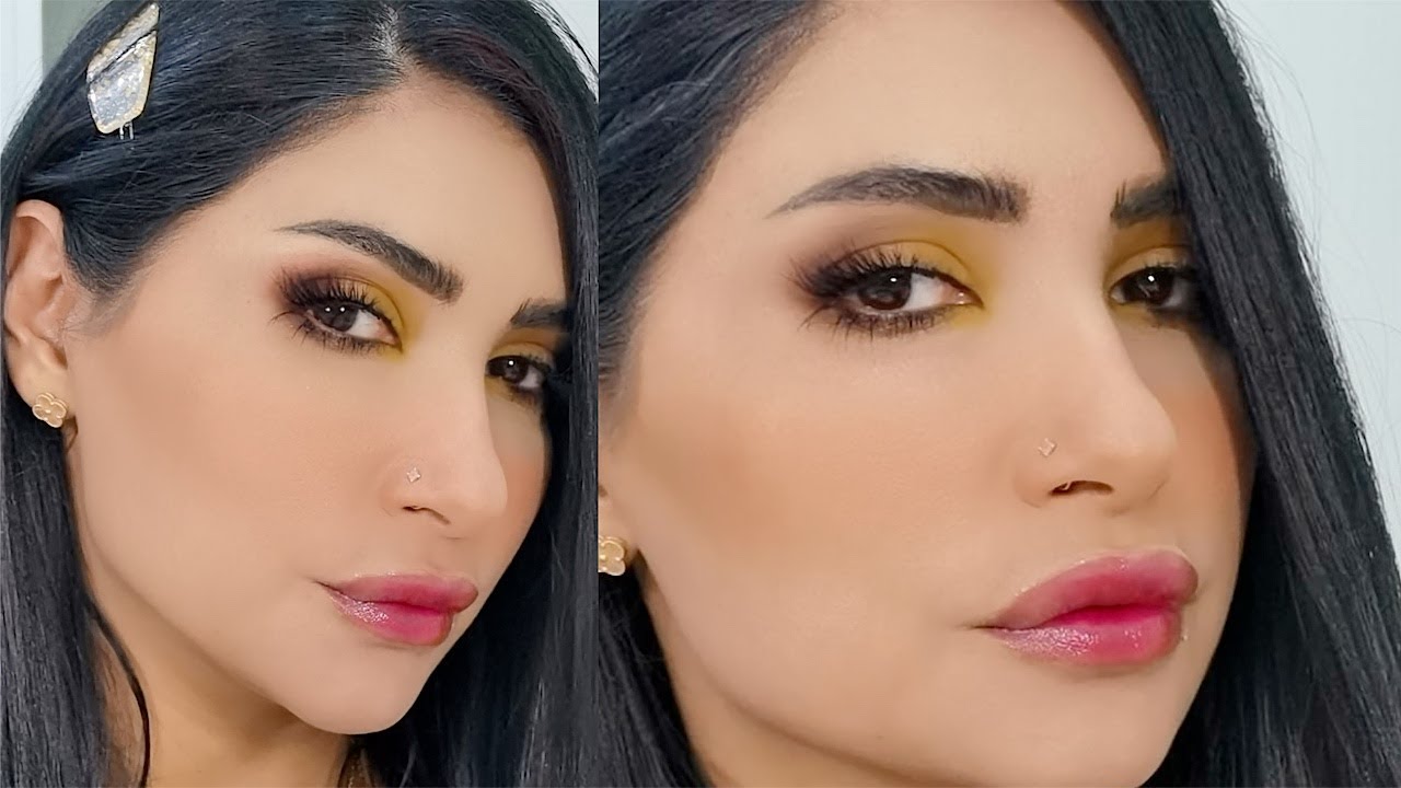 روتيني الصباحي و مكياج أصفر كركمي من سنابي 🤩