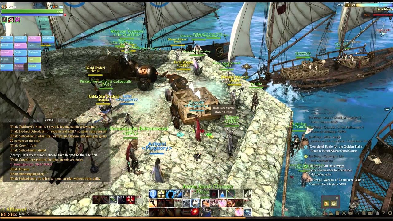 ArcheAge First Merchant Trade Run in Sanddeep PVP Zone INSANE!