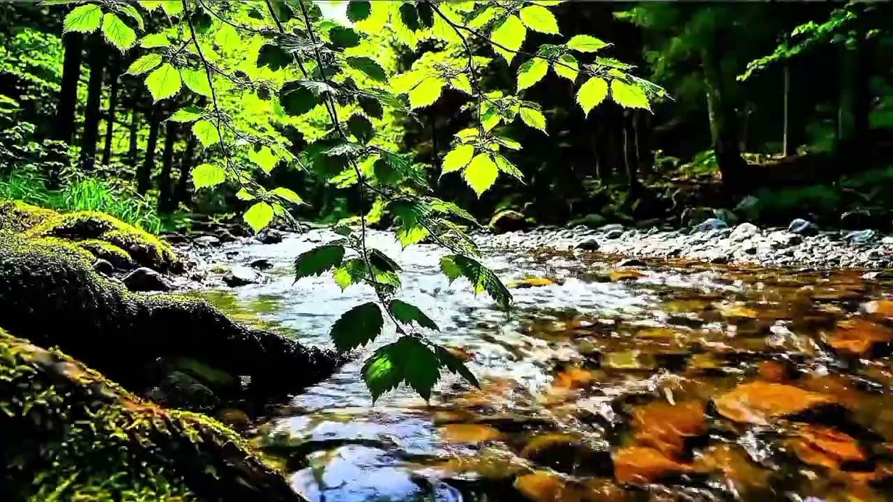 Fresh Forest Stream Ambience 🌿 | Pure Nature Water Sounds for Focus, Study & Relaxation