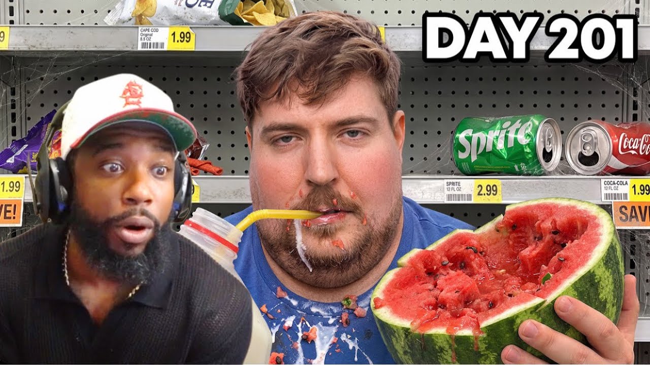 Реакция на видео MrBeast &laquo;Съешь всё в продуктовом магазине и выиграй $1 000 000!&raquo;