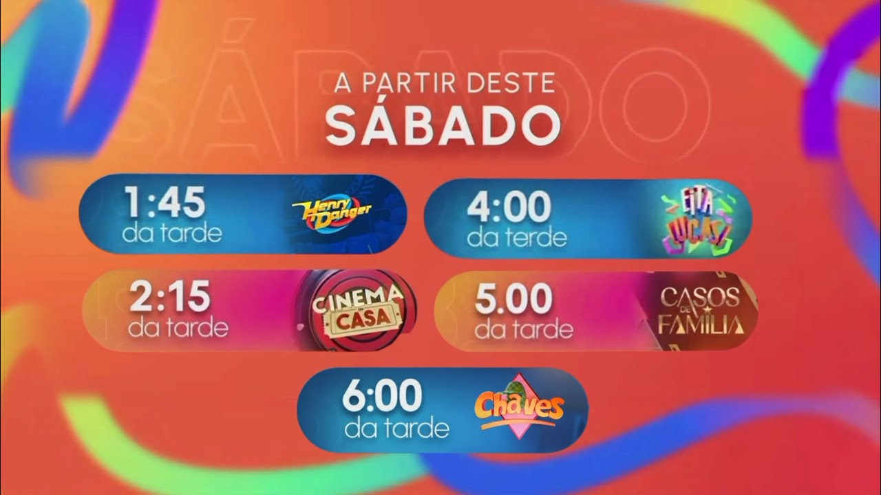 MONTAGEM: Chamada dos novos horários nas tardes do sbt em 2026