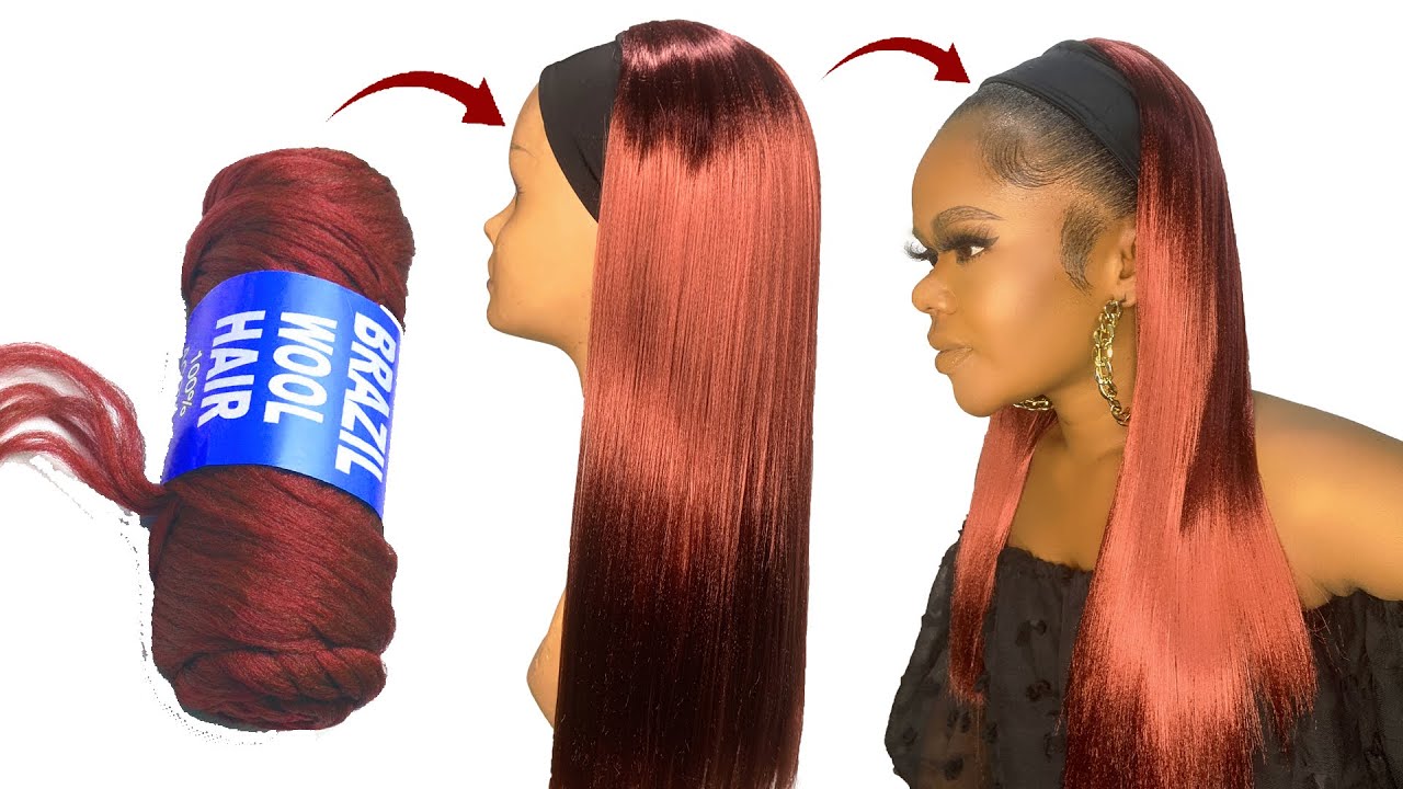 😳I'M SHOOK!!! $2 Straight Wig Using Brazilian Wool