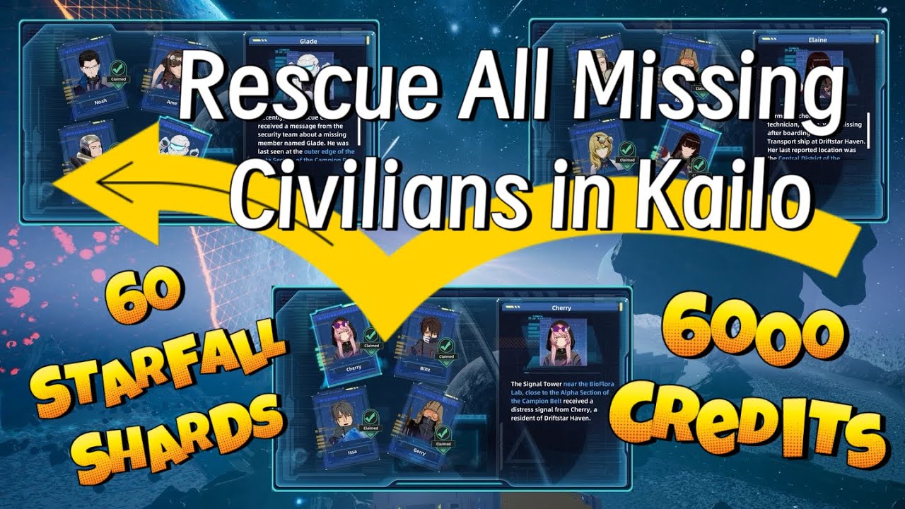 ♡Tower of Fantasy♡ [ToF 5.0] All 12 Missing Civilians in Kailo