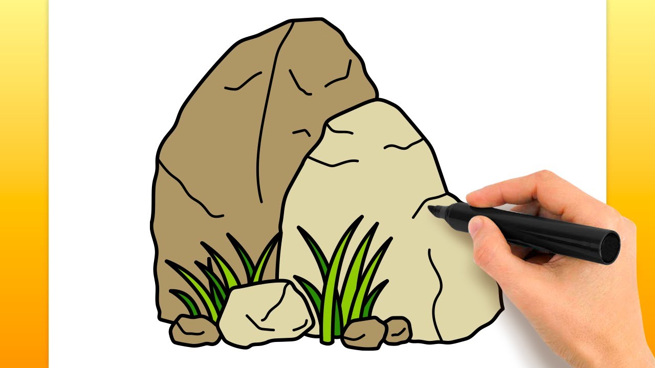 Como Desenhar Rochas (Tutorial De Desenho Fácil)