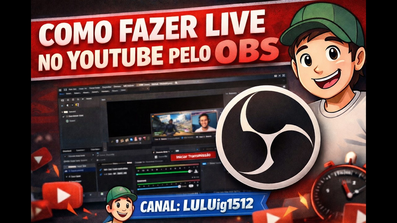 Como fazer live no youtube pelo obs! Atualizado 2026.