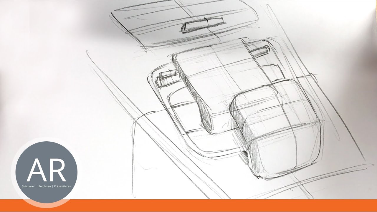Schnell und einfach Auto-Interieur zeichnen. Car-Interior. Transportation Design Studium Mappe