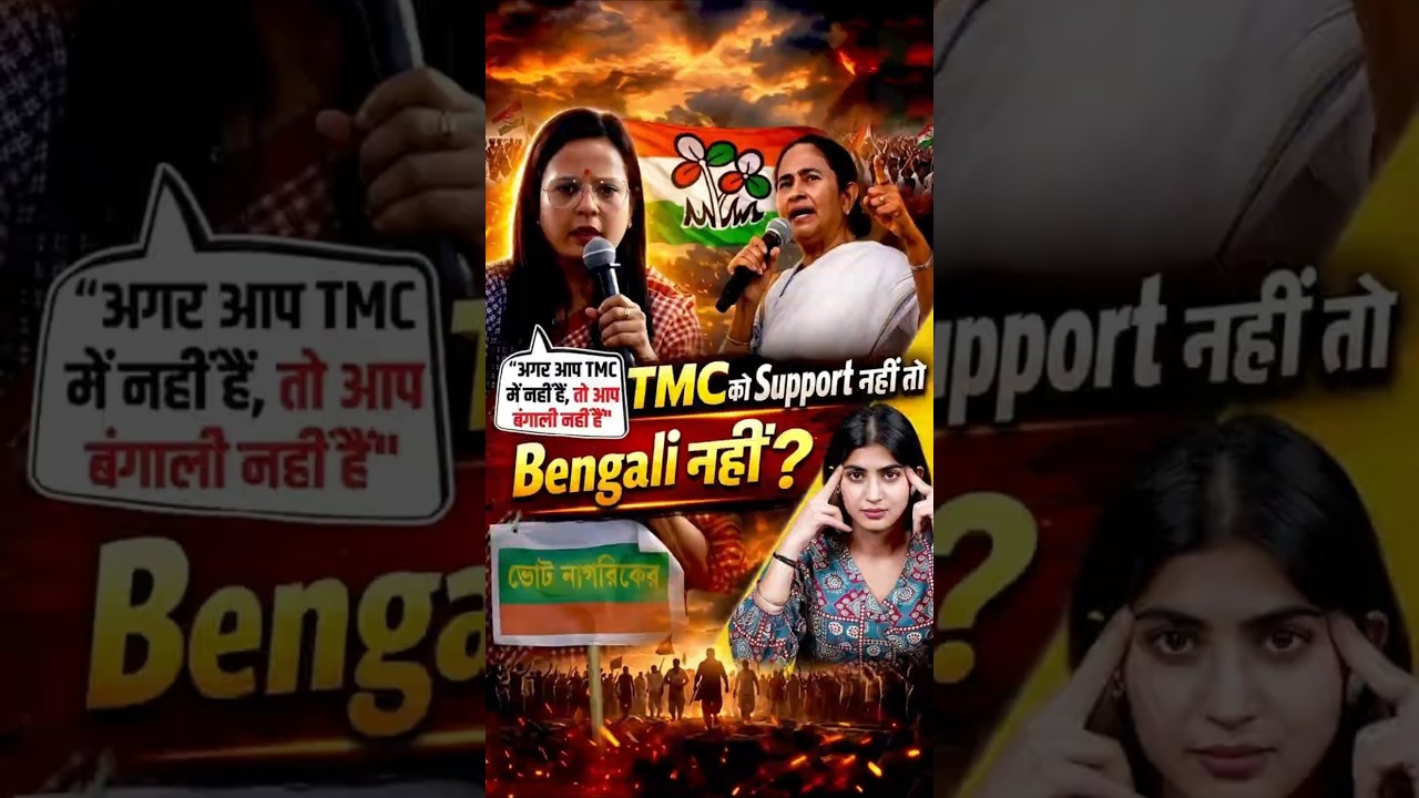 &ldquo;TMC को Support नहीं तो Bengali नहीं?&rdquo; | Mahua Moitra के बयान पर बवाल और Bengal की Identity Politics