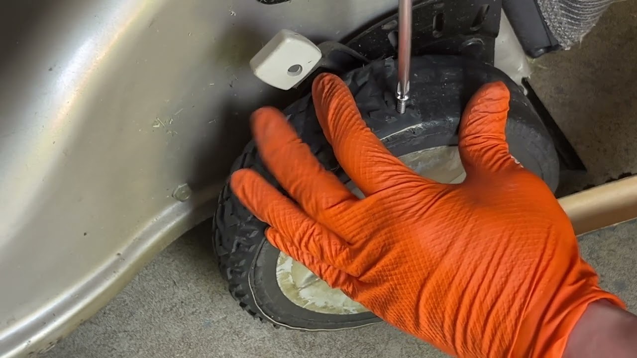 Upgrading Worn Out Lawn Mower Drive Wheels Using A Bicycle Tire