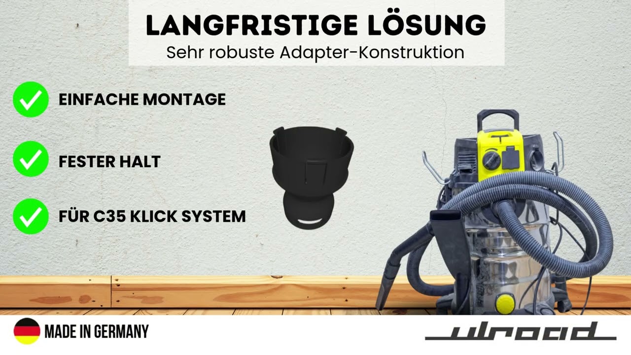 ULROAD Absaugadapter f&uuml;r K&auml;rcher Staubsauger Adapter Absaugstutzen f&uuml;r Scheppach BTS900