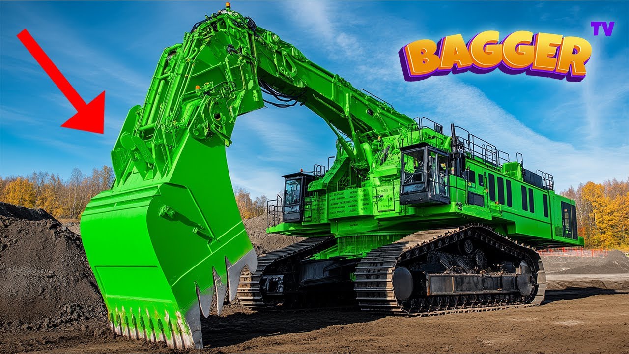 🦺 Bagger Im Einsatz 👷 Super Bagger f&uuml;r Kinder, Kipplaster, Radlader, LKW, Baumaschinen, Baustelle
