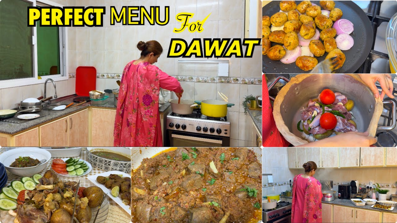 “A PERFECT DAWAT”🍃Pasanday, Dum pukht,Masala kaleji,Gola kabab #meatrecipes
