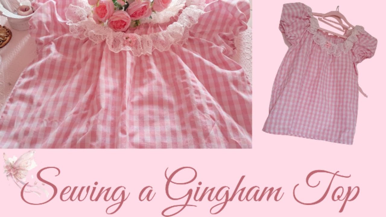 Sewing a Gingham Cottagecore Top