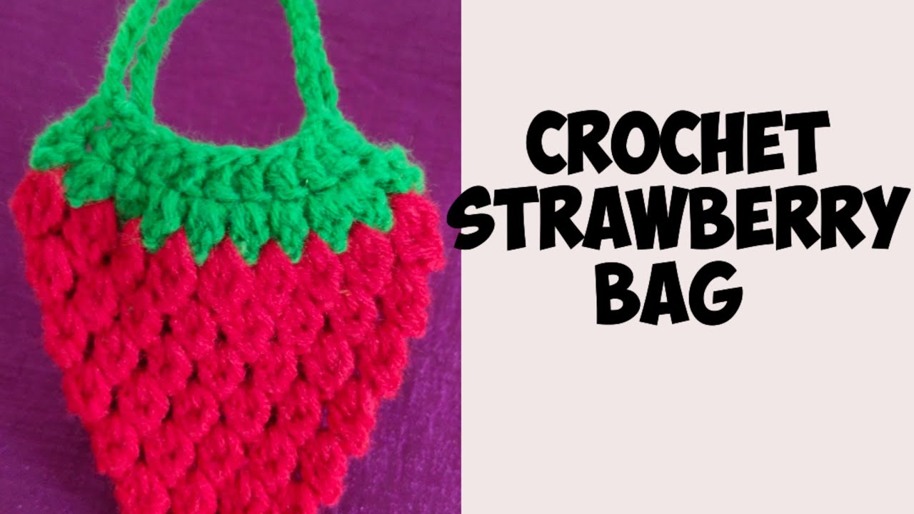 Small crochet strawberry bag 🍓 beautiful and easy pattern