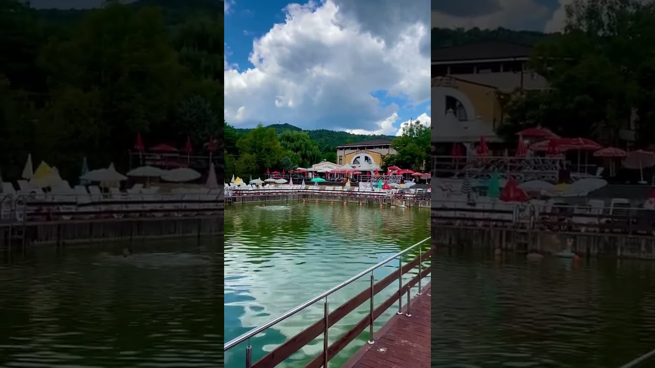 Baia Rosie,Slanic, Romania. Salt water. Motorbike travel , August 12,2023. Keti & Dany