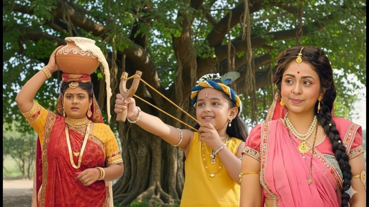 कान्हा ने फोड़ा गोपियों का मटका | Yashomati Maiyya Ke Nandlal
