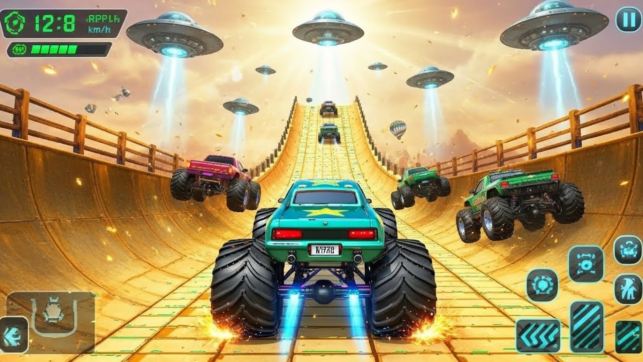 Mega Ramp Challenge! 🤯 Super Crazy GT Monster Truck Racing Stunts | Android Gameplaylv