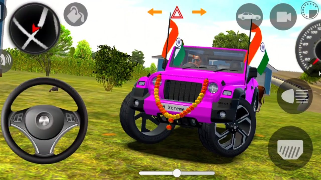 Modified Mahindra Thar  Pink Thar (Gadi Wala Game) adventure game indian thar game 
