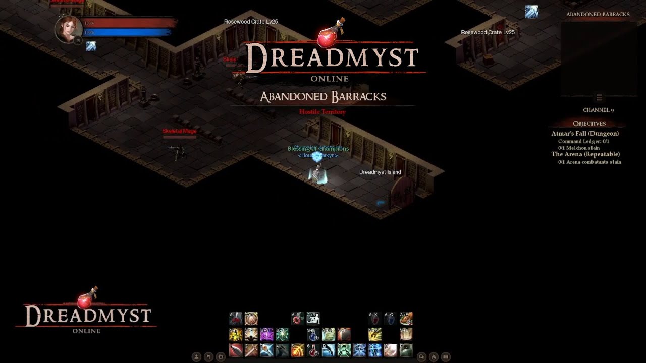 Dreadmyst Launch Day 4 New Solo Dev 2026 Indie MMORPG! Paladin Solo Abandoned Barracks Dungeon Farm!