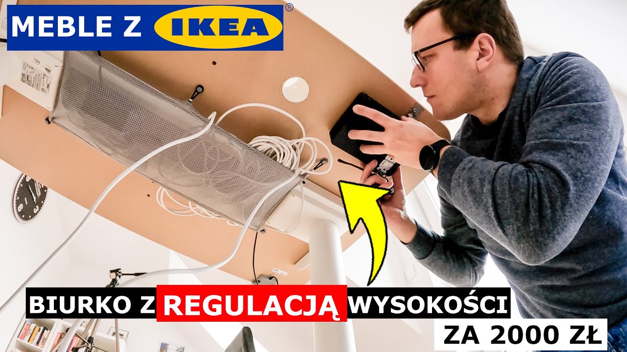 Biurko z elektryczną regulacją wysokości od IKEA za 2000 zł