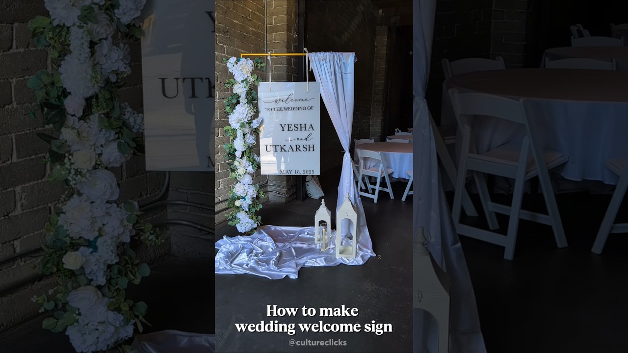 How to make an Elegant Wedding Welcome Sign! easy tutorial