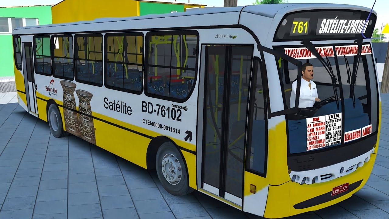 🚍 Proton Bus Simulator | Mod Caio Apache Vip I Mercedes-Benz OF-1418 + Mapa Cortando o Barro.