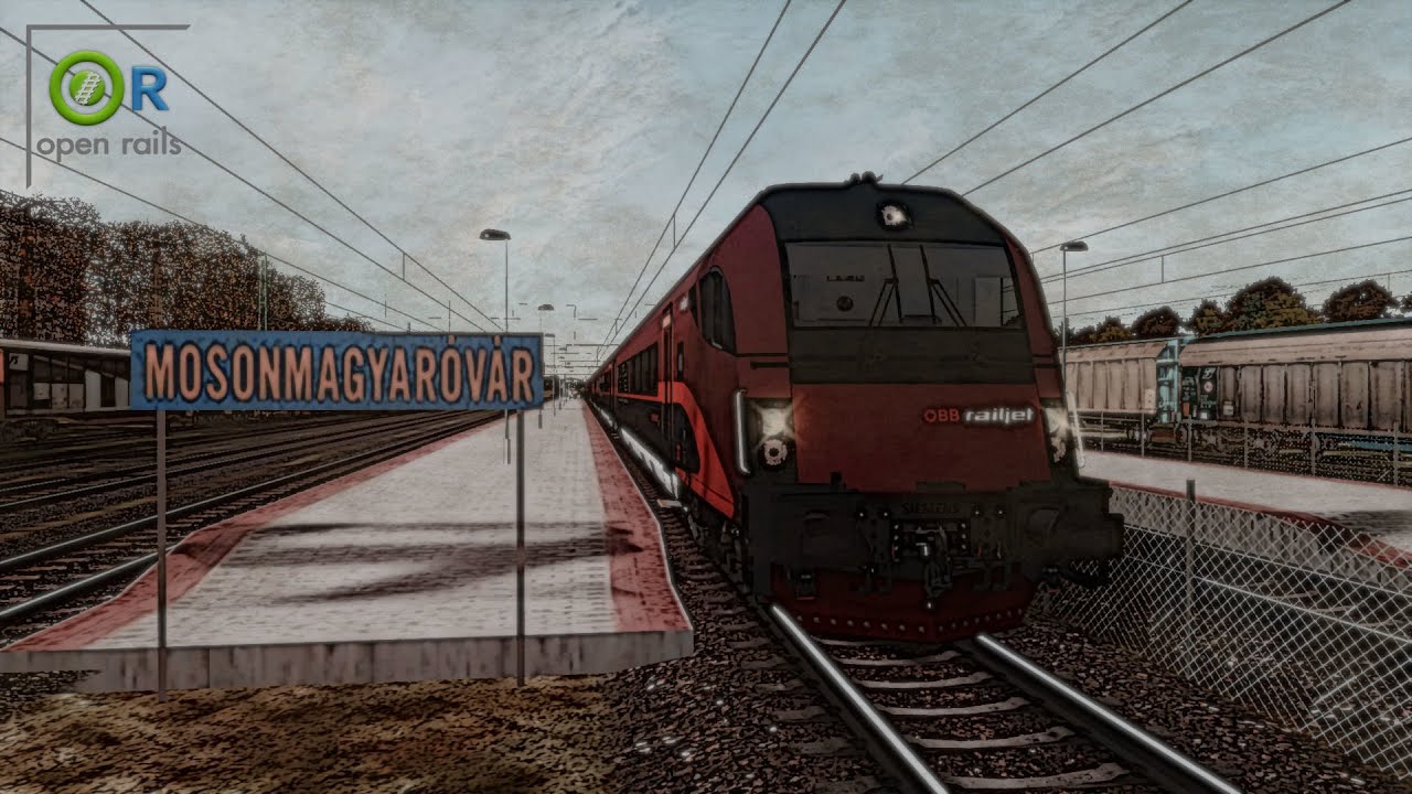 Open Rails - KDu11 T5 | Railjet 61 (Hegyeshalom - Budapest-Keleti)