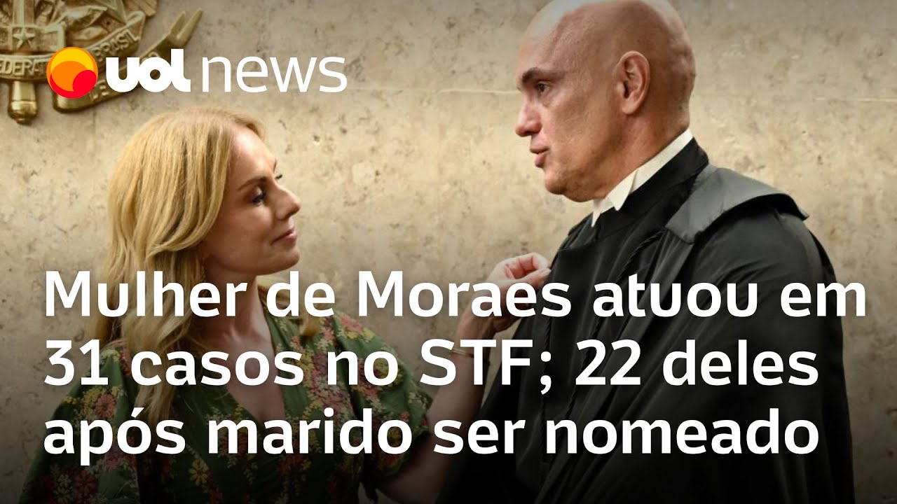 Mulher de Moraes atuou em 31 casos no STF at&eacute; hoje, 22 deles ap&oacute;s marido ser nomeado, diz jornal