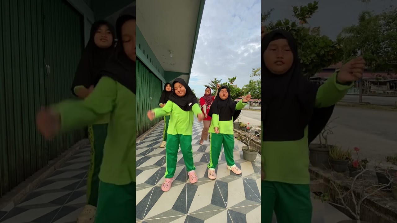Latihan Senam Bareng Hana dan Sikembar