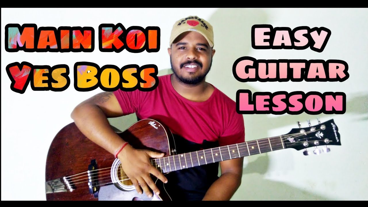 Main Koi Aisa Geet Gaoon - Yes Boss | Guitar lesson for Beginners | Chords & Strumming | Acoustic Ri