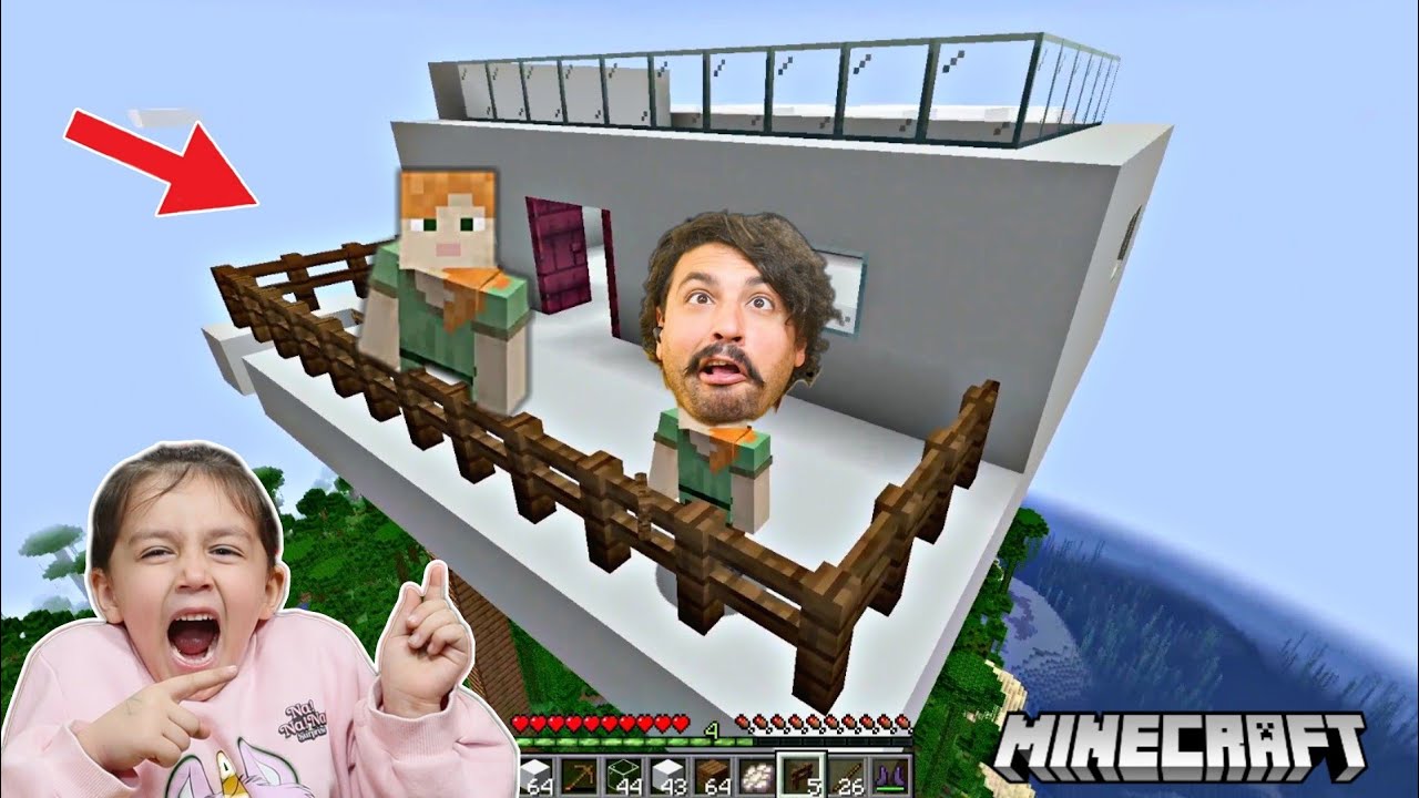 MİNECRAFT BULUTLARIN ÜZERİNE EV YAPTIK 😄 MİNECRAFT 29.BÖLÜM