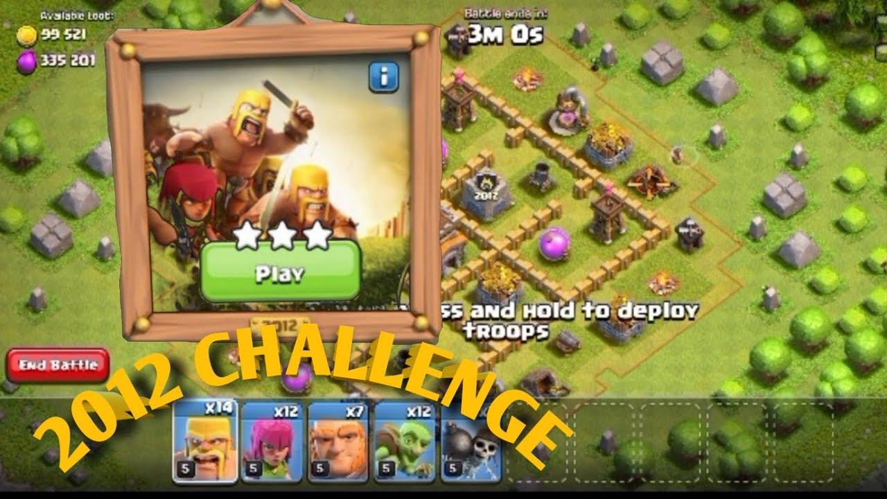 Easily 3 Star the 2012 Challenge (Clash of Clans)