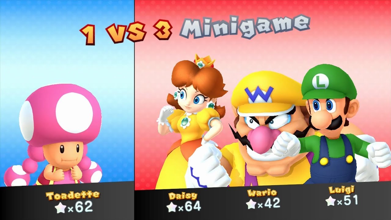 Mario Party 10 Mario Party #193 Daisy vs Toadette vs Wario vs Luigi Whimsical Waters Master